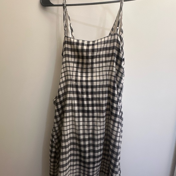Free People Nodia Black and Off White Gingham Mini Dress - Picture 8 of 11